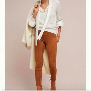 NWOT Anthropologie Faux suede leggings size 26